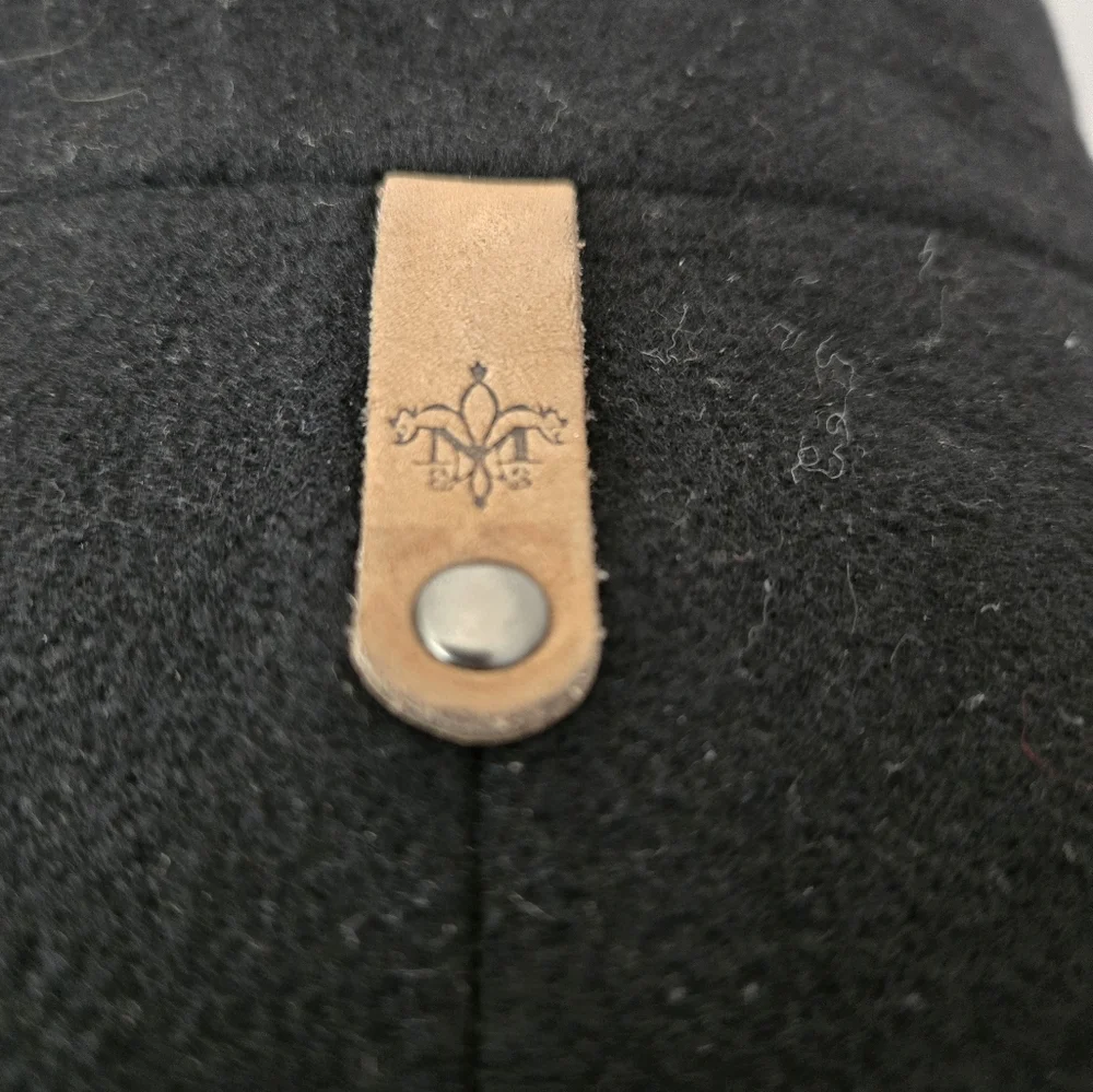 MACKAGE Wool/Cashmere/Leather Women's Black Button-Up Coat. Size Small - Picture 7 of 14